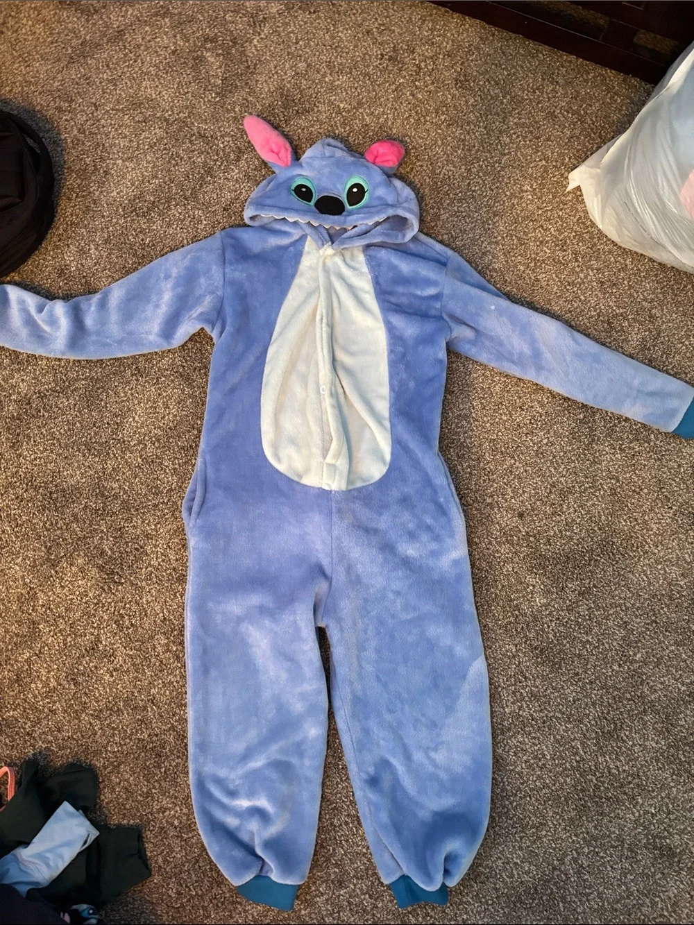 Kids Blue Character Onesie with Hood